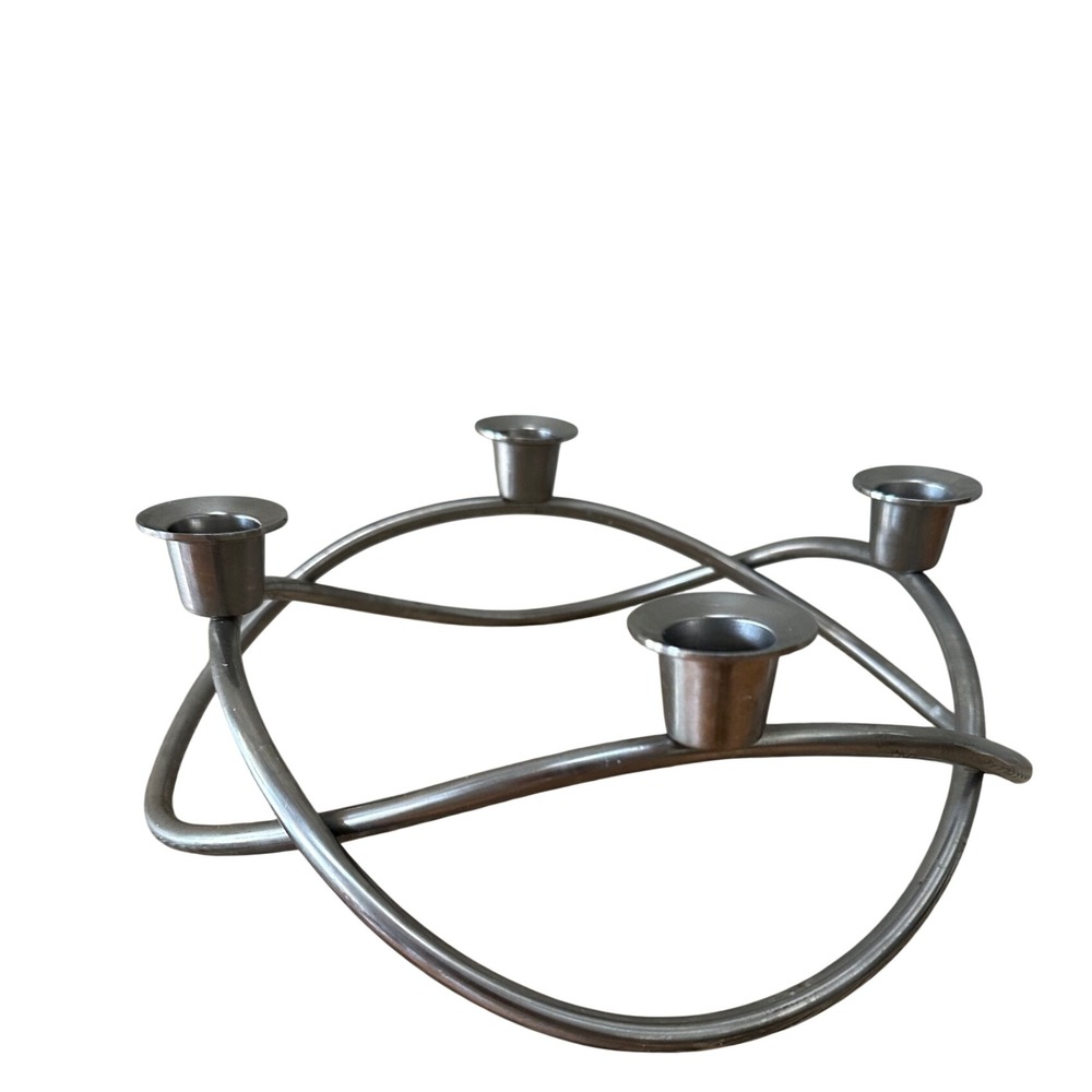 Georg Jensen Danish Modern Stainless Steel Candleholder Season Maria Berntsen 03